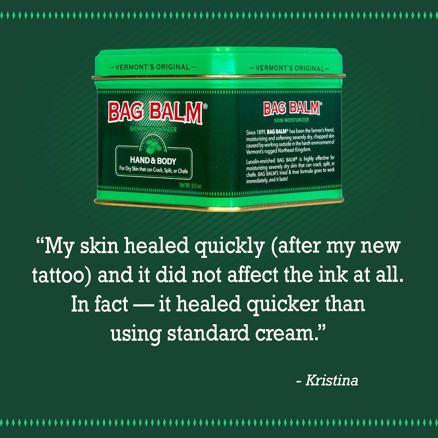 Vermont's Original Bag Balm for Dry Chapped Skin Conditions (4 Ounce Tin (1 Tin)): Beauty