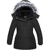 Wantdo Girl's Winter Coat Waterproof Puffer Jacket Warm Hooded Parka