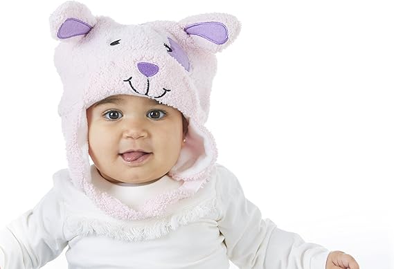 infant girl hat and mitten set