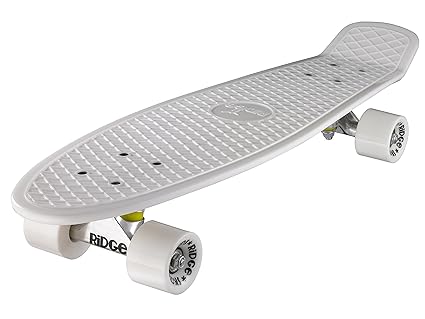 Ridge Skateboard Big Brother Nickel 69 cm Mini Cruiser, weiß/weiß