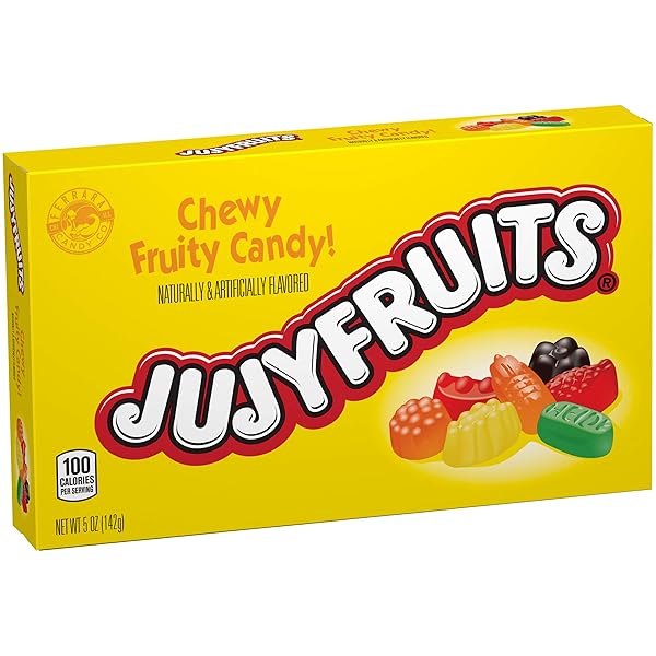 JUJYFRUITS FRUITY CHEWY CANDY THEATER BOX, 5 OZ