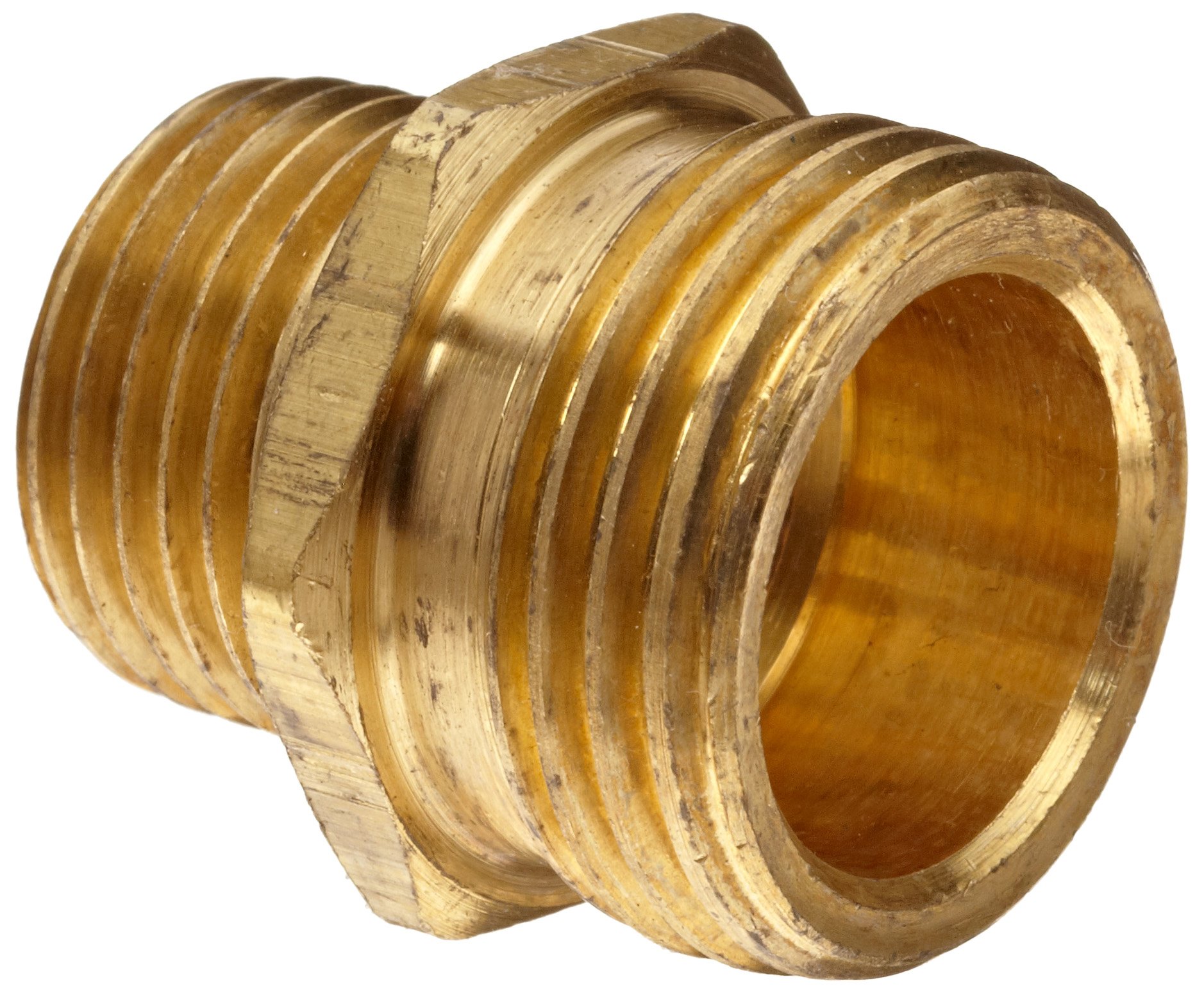 Anderson Metals Brass Garden Hose Fitting, Connector, 3/4" Male Hose ID x 3/8" Male Pipe