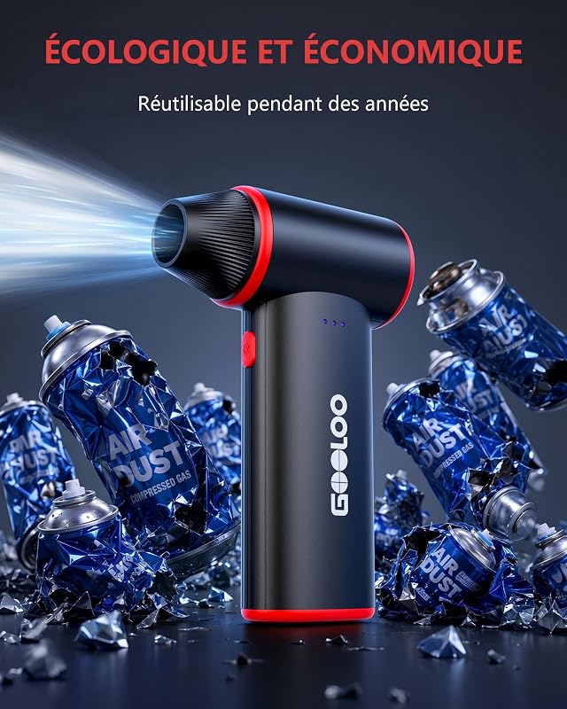 F3 Soufflette à Air Comprimé Électrique,Souffleur PC 150 000 tr/min