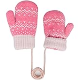 INOGIH Baby Winter Soft-Warm Knit-Mittens Cute Elastic-Thick-Lined Knit-Gloves for Cold Weather 3-5T