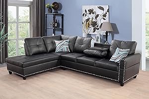 FUOROLA Manten L Shape Sectional Sofa for Living Room, Apartment, Game Room, Guest Room and Office