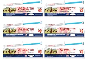 Ivermectin Equine Paste 1.87% – Apple Flavored Oral Dewormer for Horses, 6-Pack