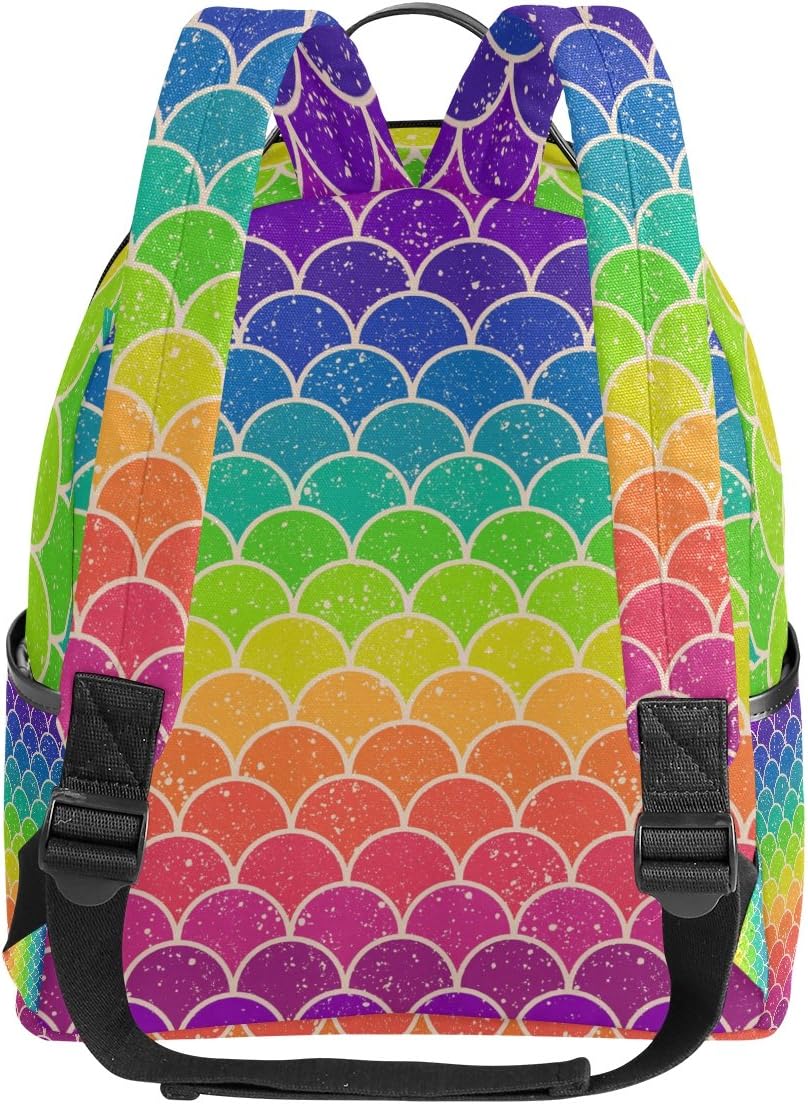 JSTEL Rainbow Backpack Rucksack School Bag for Girls Boys Casual Schoolbag Adjustable Shoulder Strap Bookbag - Image 4