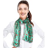 CBC Crown Christmas Scarf - Christmas, Snowman, Snowflakes Theme Fashion Scarf - 13"x60" Made In Korea