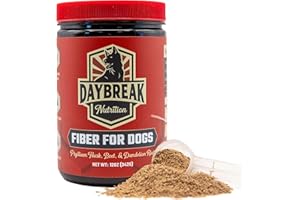 Daybreak Nutrition Fiber for Dogs Psyllium Husk, Beet Root, Dandelion Root, and Prebiotics to Aid in Relief from Diarrhea, Constipation, Anal Gland Issues, and Scoots
