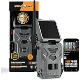 SPYPOINT Flex-S Dark Solar Cellular, Trail Camera, No Glow Night Vision | 100Ft Night Vision Motion Dection,Multi Cell-Network, LTE, GPS, Waterproof, 0.4 Sec Trigger, 40MP Photo, 1080P Video+Sound