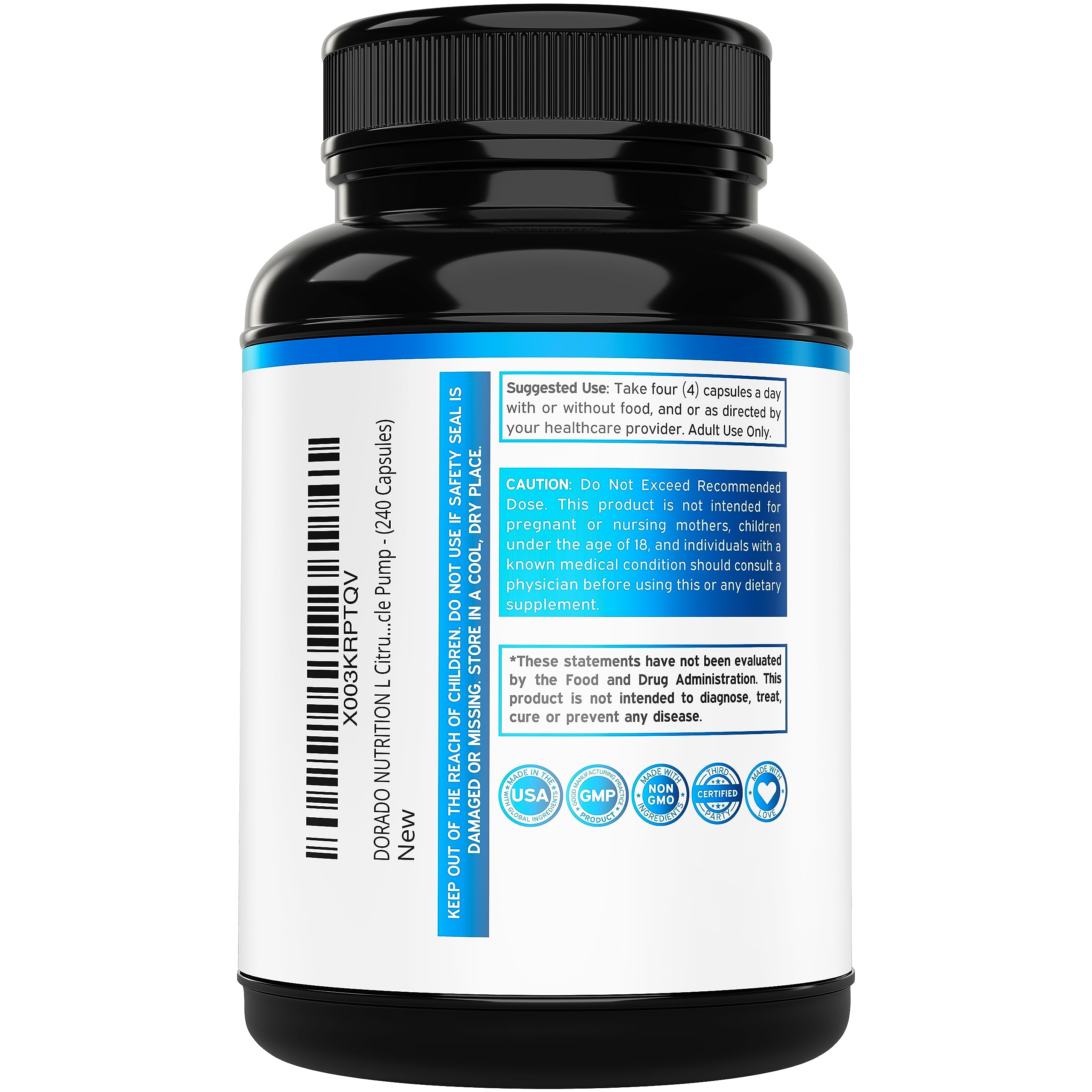 Fadogia Agrestis (180 Capsules) Maximum Strength - Athletic Performance & Muscle Mass Support (240 Capsules) L Arginine & Nitric Oxide for Stamina, Endurance & Performance for Workouts - Made in USA