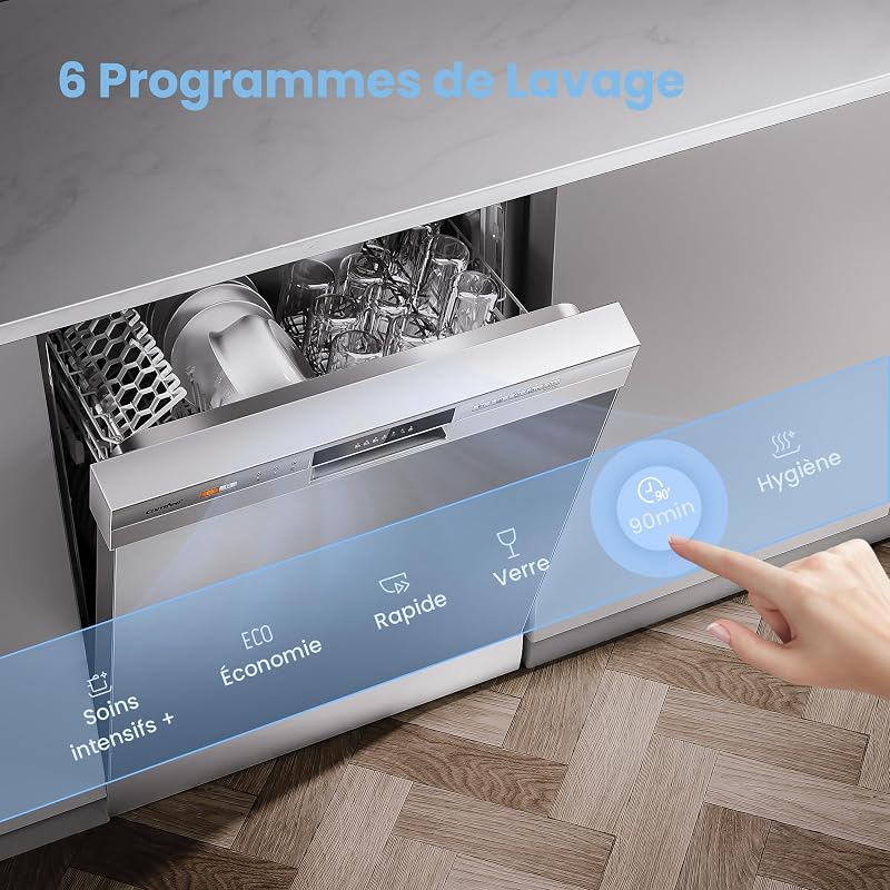 ' CDWPF1201PS Lave-vaisselle Pose Libre,12 Couverts, 60 cm