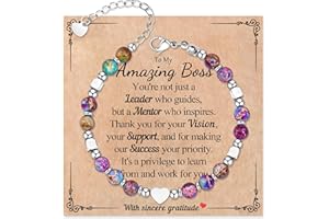 Wisedawn Gifts for Women/Girl, Imperial Jasper Beads Heart Bracelets with Quote Card, Birthday Valentines Day Mothers Day Christmas Gifts for Her, Teen Girl Gifts Trendy Stuff