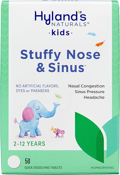 HYLAND’S KIDS STUFFY NOSE AND SINUS TABLETS, COLD...