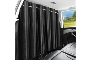 XCBYT Car Privacy Divider Curtians - Upgraded Stainless Steel Hanging Rod Car Camping Retractable Curtains 90% Light Block for Travel Camping Breastfeeding Fit Most Van SUV Trunks
