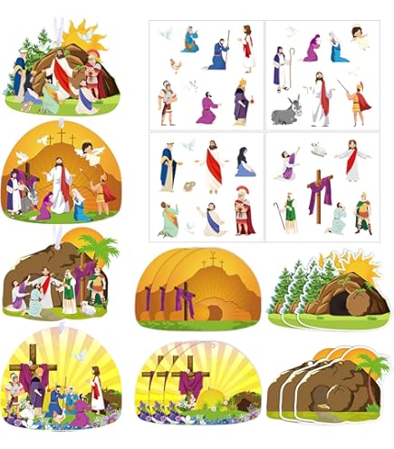 PASEN clipart, het leven van Jezus Christus clipart, opstanding, christendom, bijbelverhalen, Messias, verhaal voor kinderen - INSTANT download - Nederland