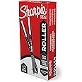 Sharpie Rollerball Pen, Arrow Point (0.7mm) Pen for Bold Lines, Black Ink, 12 Count