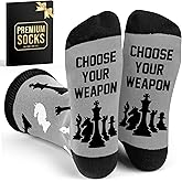 VICRAZY Chess Gifts - Perfect Unique Themed Gifts For Chess Lovers, Ideal Presents For Men, Warm And Comfortable Socks For Men