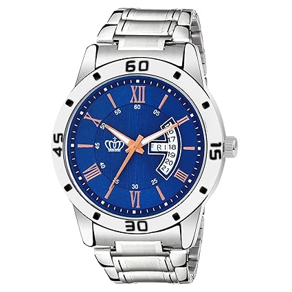 SMAEL Exclusive Series Quartz Movement Analogue Blue Dial Day and Date Wrist Watch for Boys and Men(CSM64)