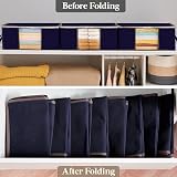 Lifewit 35L Clothes Storage Bag 3 Pack with Lids Underbed Organiser Blue view 6