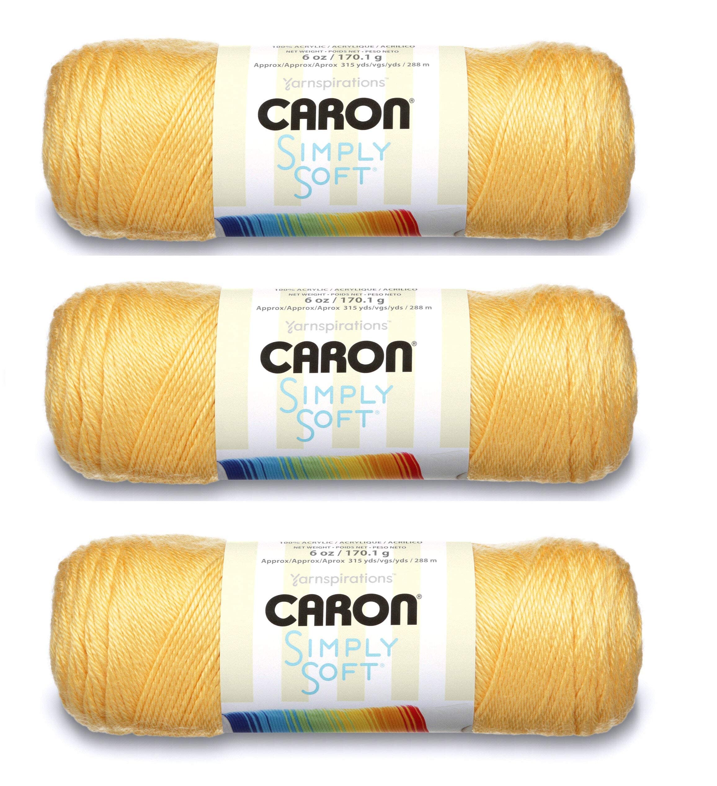 Caron Simply Soft Yarn Solids (3-Pack) Sunshine H97003-97553