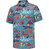 Golf Shirts for Men Short Sleeve Performance Moisture Wicking Dry Fit Funny Golf Polo Shirts for Men