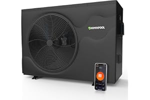 VARMINPOOL 65000BTU Pro Invert Smart Pool Heat Pump for Above Ground and Inground Pools up to 20000 Gals, WiFi Capable and Timer Function Controller Electric Pool Heater, Heating & Cooling, 220V