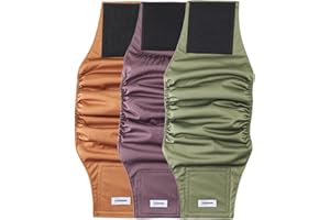 VUNCESSIN Washable Dog Diapers Male Reusable, Premium Belly Bands for Male Dogs Small, Pack of 3, High Absorbing Small Male Dog Pee Wraps for Doggie in Incontinence or Excitable Urination and Training