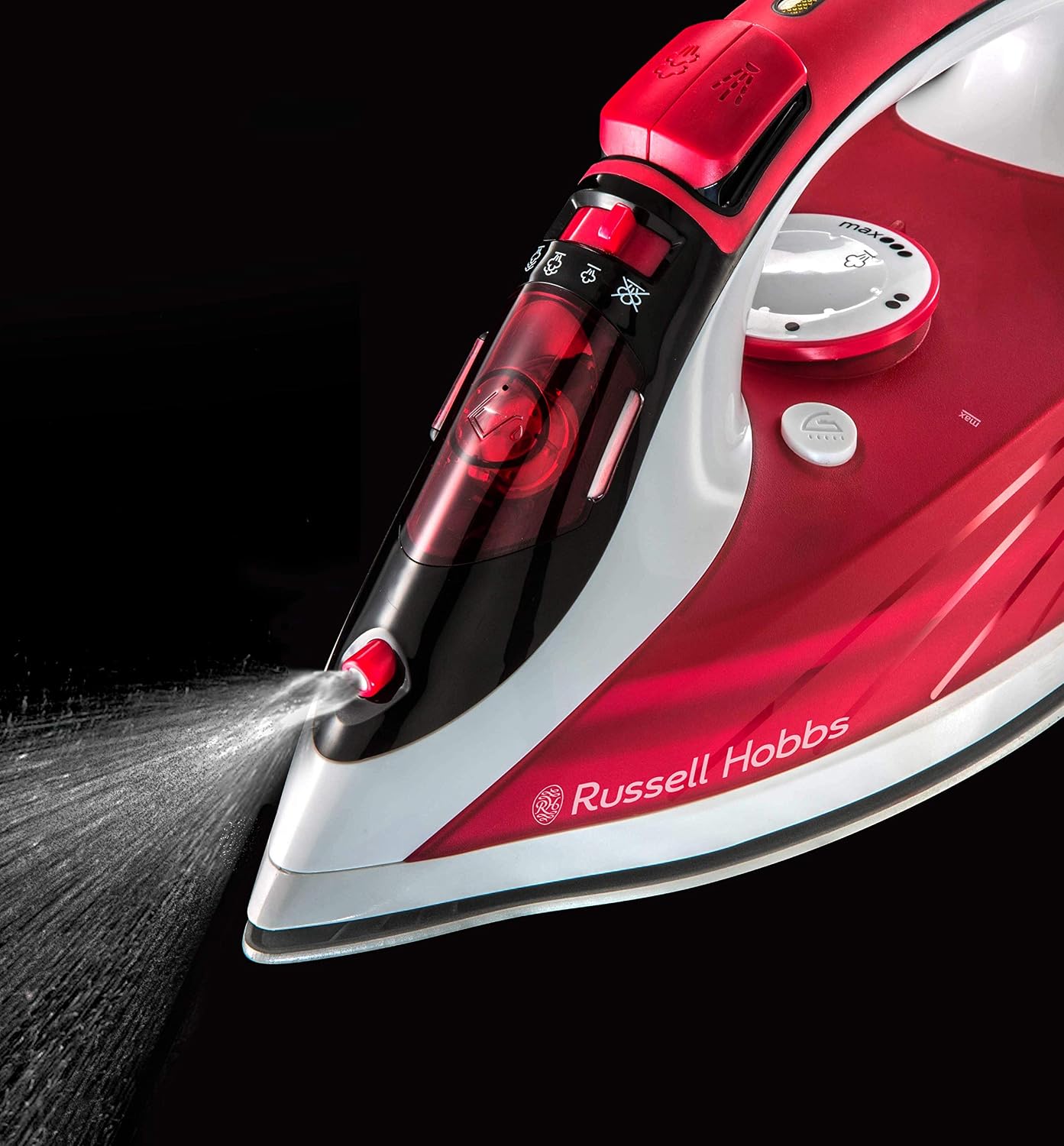 Russell Hobbs Ultra Steam Pro Iron, Ceramic Non-Stick Soleplate, Large 320ml Easy Fill Water Tank, 155g steam Shot - Image 5