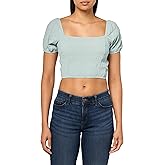 Forever 21 Womens Gingham Crinkled Crop Top