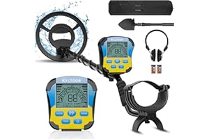 KYLTOOR 2024 Upgrade Metal Detector for Adults, Professional Higher Accuracy Waterproof Metal Detector, 5 Mode Gold Detector with LCD Display, Advanced DSP Chip 10" Coil Metal Detectors