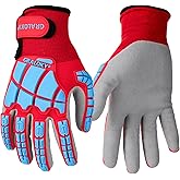 Graloky Safety Work Gloves for Men Women, Impact Work Gloves, Cut Resistant Gloves with TPR, Touchscreen Nitrile Grip Gloves