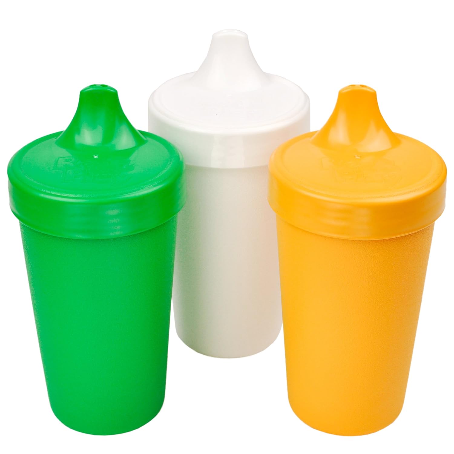RePlay Made in USA 3pk No Spill Cups for Baby, Toddler, and Child Feeding in Kelly