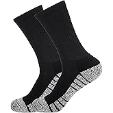 Ycets Men's Crew Socks, White Socks Men,Cushioned Cotton Athletic Arch Support Moisture Wicking,1-Pairs Premium Trial Pack