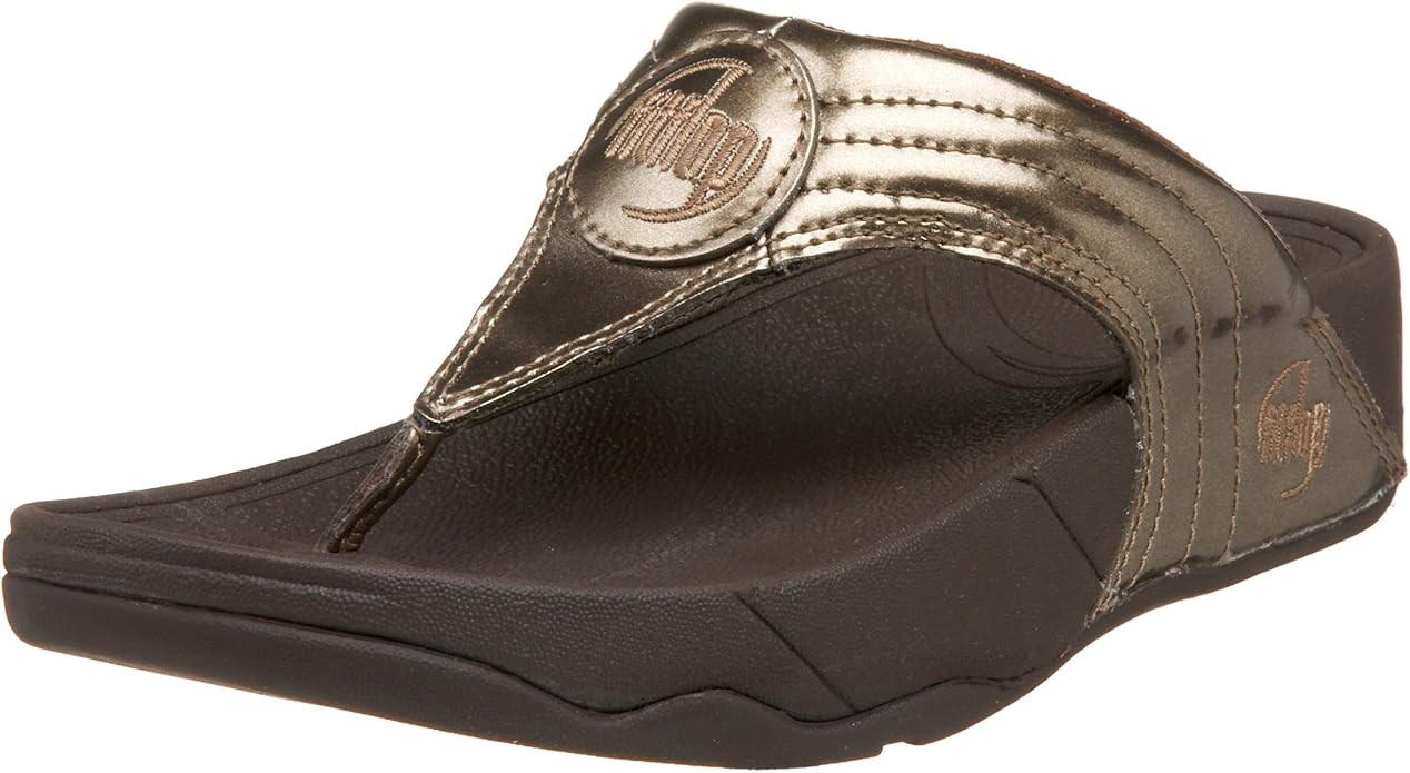 Amazon.com | FitFlop Women's Walkstar 3 Metallic Sandal | Flip-Flops
