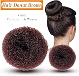 Sularpek Brown Hair Donut Bun Maker Set with Hair Pins & Ties for Women Girls view 5