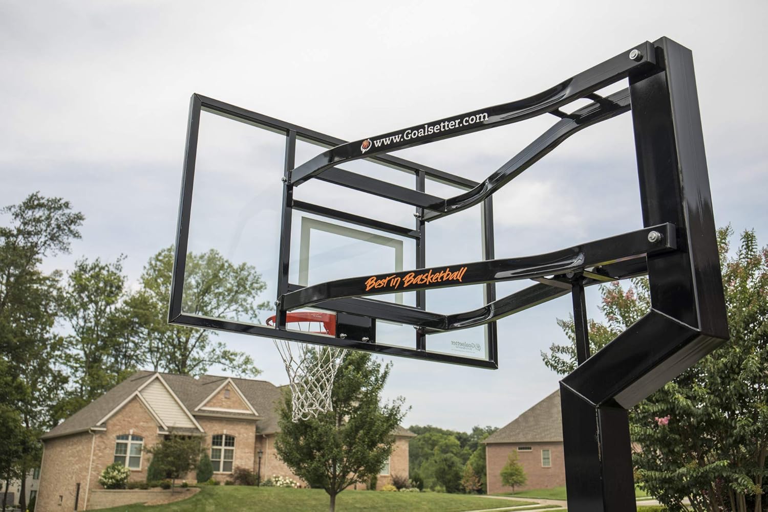 Goalsetter All-American In Ground Adjustable Basketball System with 60-Inch Acrylic Backboard and Collegiate Breakaway Rim, Black (SS45560A5) : Sports & Outdoors
