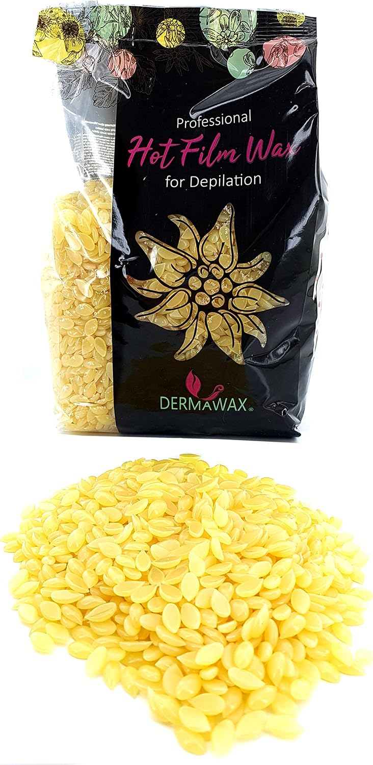 Hot Wax Beads for Hair Removal Natural Stripless Film Formula with Coconut Oil for Full Body Use Face Legs Armpits Bikini Line - Image 3