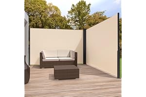 ZLINKE Retractable Side Awning,Waterproof & UV-Resistant,Folding Privacy Screen Room Divider Roll Up Balcony (Beige, 276″x 63″)