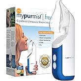 Mypurmist Free Ultrapure Cordless Steam Inhaler - Handheld Personal & Battery-Powered Steamer, Vaporizer & Humidifier for Sin