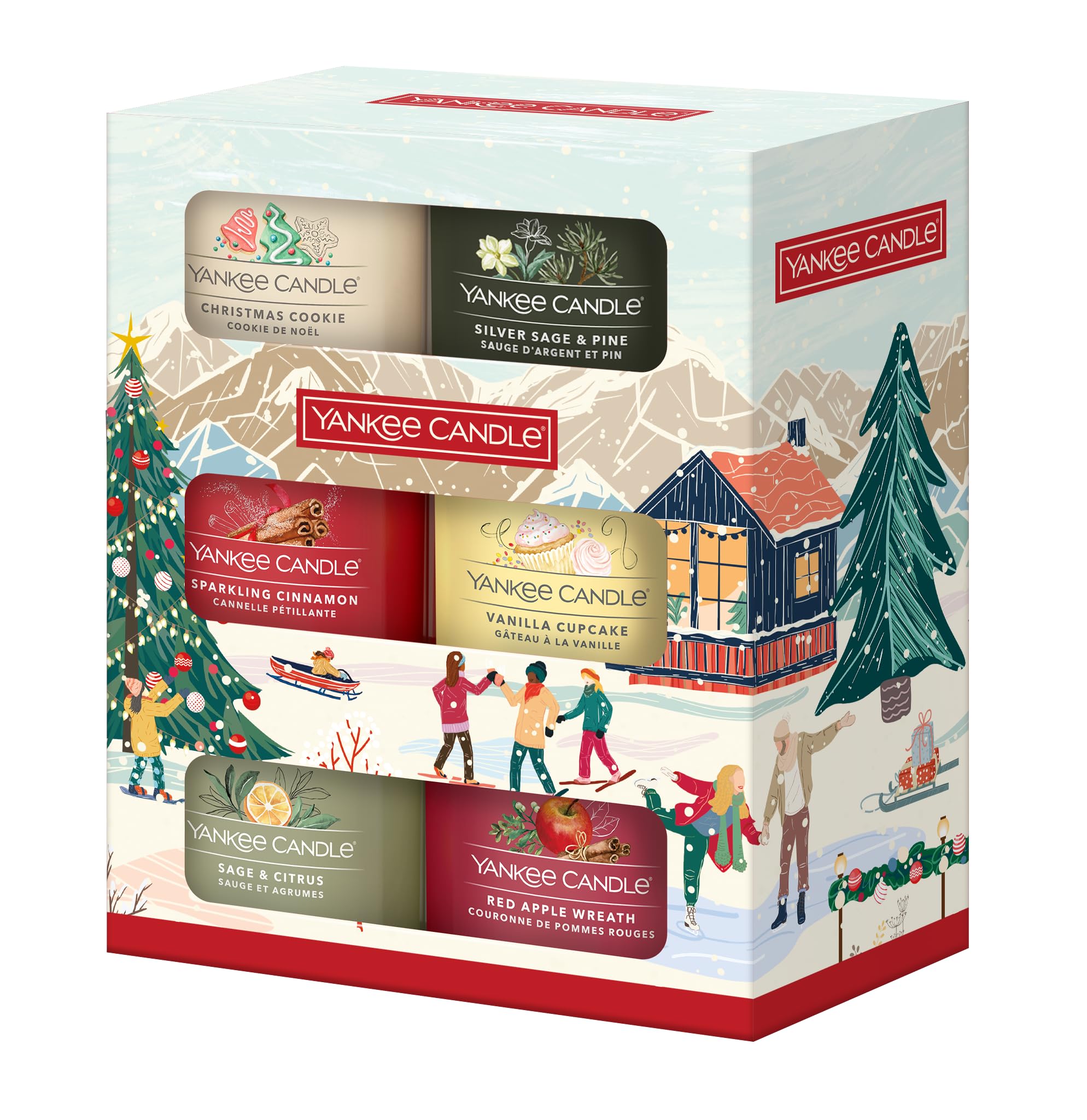Yankee Candle Christmas Scented Candles Gift Set | 6 Mini Filled Votive Candles | Après Ski Collection | Perfect Christmas Gifts for Women