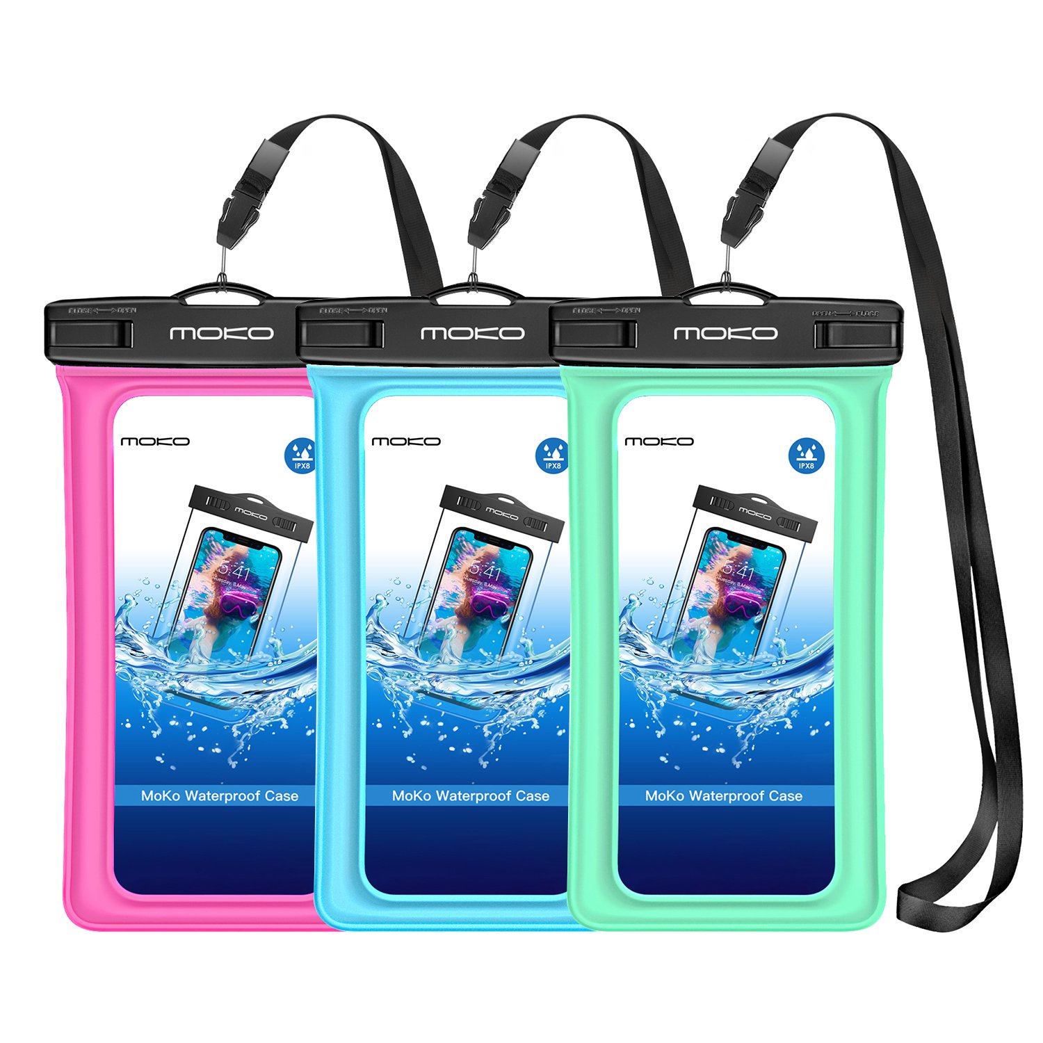 waterproof phone pouch with lanyard