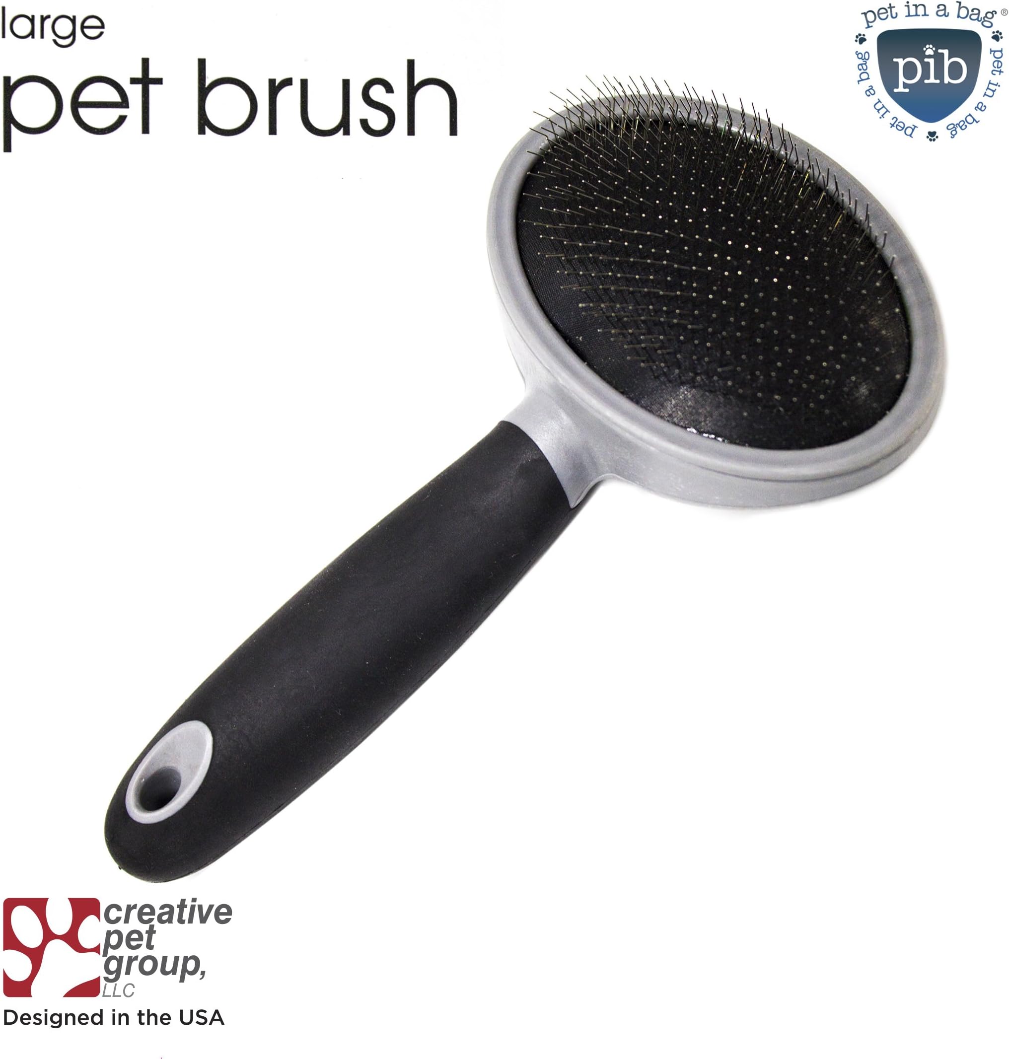 PET IN A BAG Creative Pet Group Pet Brush for Dogs and Cats, Black