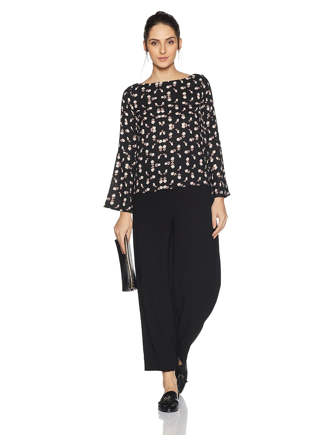 symbol amazon brand women's printed top