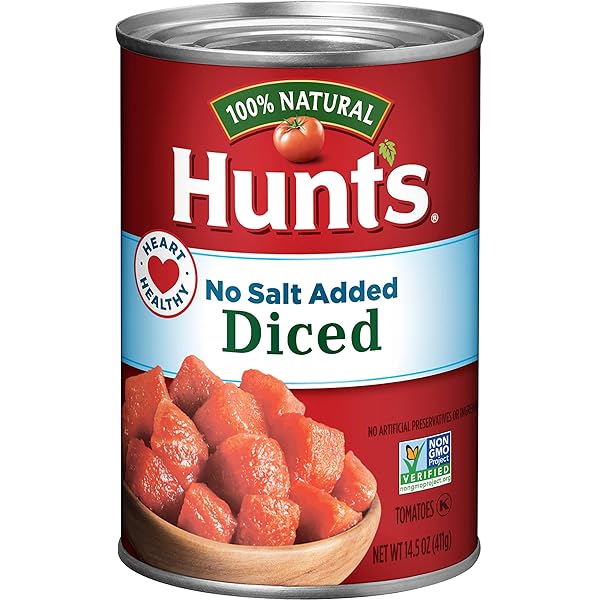 HUNT’S DICED TOMATOES NO SALT ADDED, 14.5 OZ.