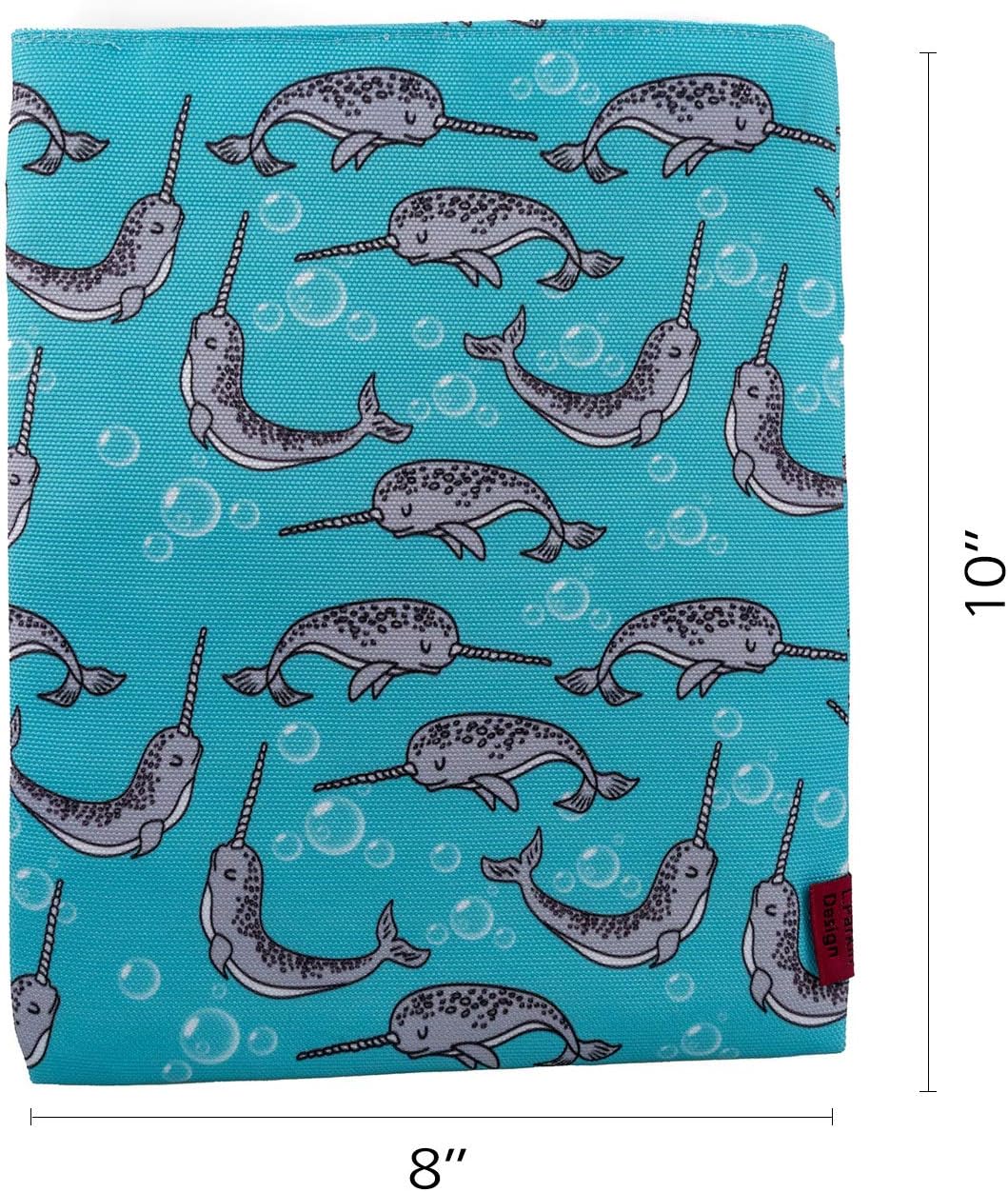 LParkin, Narwhal Design Medium Book Envelope Gift Idea Medium 11" x 8.5" Gifts for Book Lovers, Narwhal-book-sleeve - Image 3