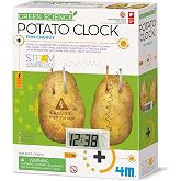 4M: Green Science: Potato Clock - DIY &amp; Experience Battery-Free Renewable Energy, Power A Digital Clock, STEM Learning Craft Activity Kit, Kids Age 5+