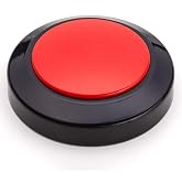 Talking Clock for Visually impaired, Blind, Elderly. Large and high Contrast (Red)