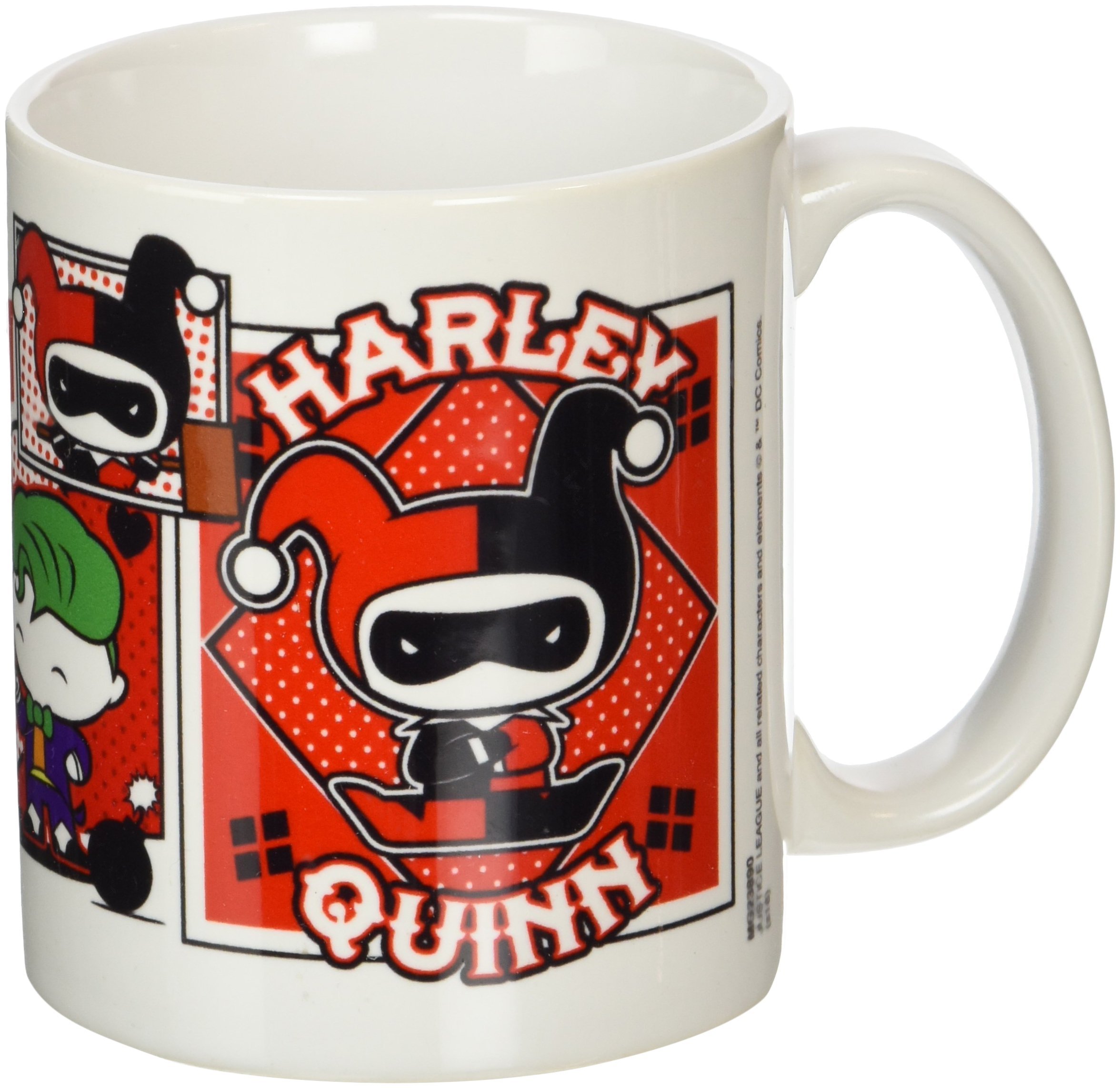 DC Comics MG23890 Justice League Harley Quinn Comic Chibi Ceramic Mug, Multi-Colour, 7.9x11.00x9.3 cm