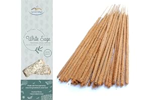 Aroma Valley White Sage Incense Sticks - Traditional Handcrafted Masala Incense - 40 to 50 Sticks Approx.